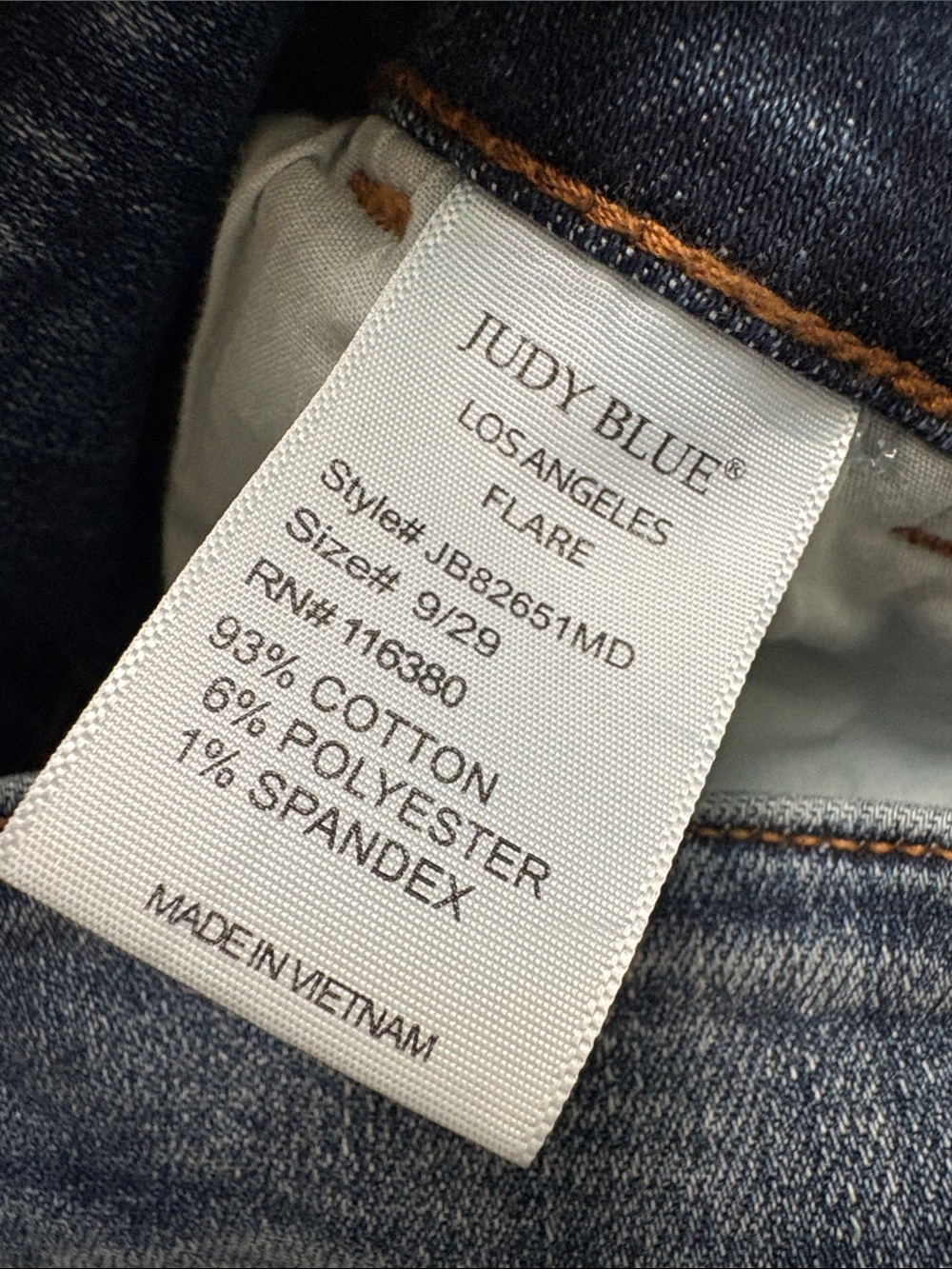Judy Blue Vintage Muse Trouser Flare Jeans High Rise Double Button Pintuck 9/29 - Picture 9 of 11